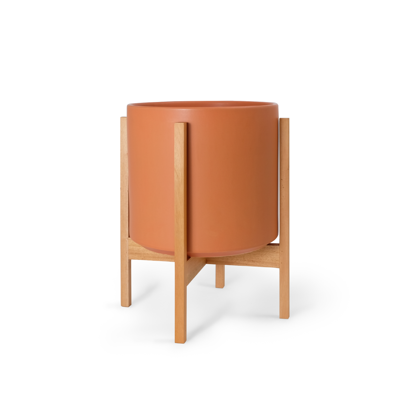 Cilindro de cerámica para artículos sólidos: con o sin soporte de caoba