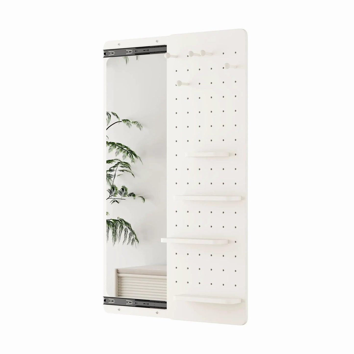 Wall Mounted Full Length Mirror with Hook