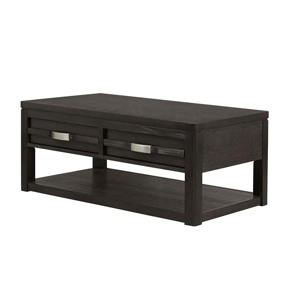 Elegant Wood End Table with Drawer and Shelf