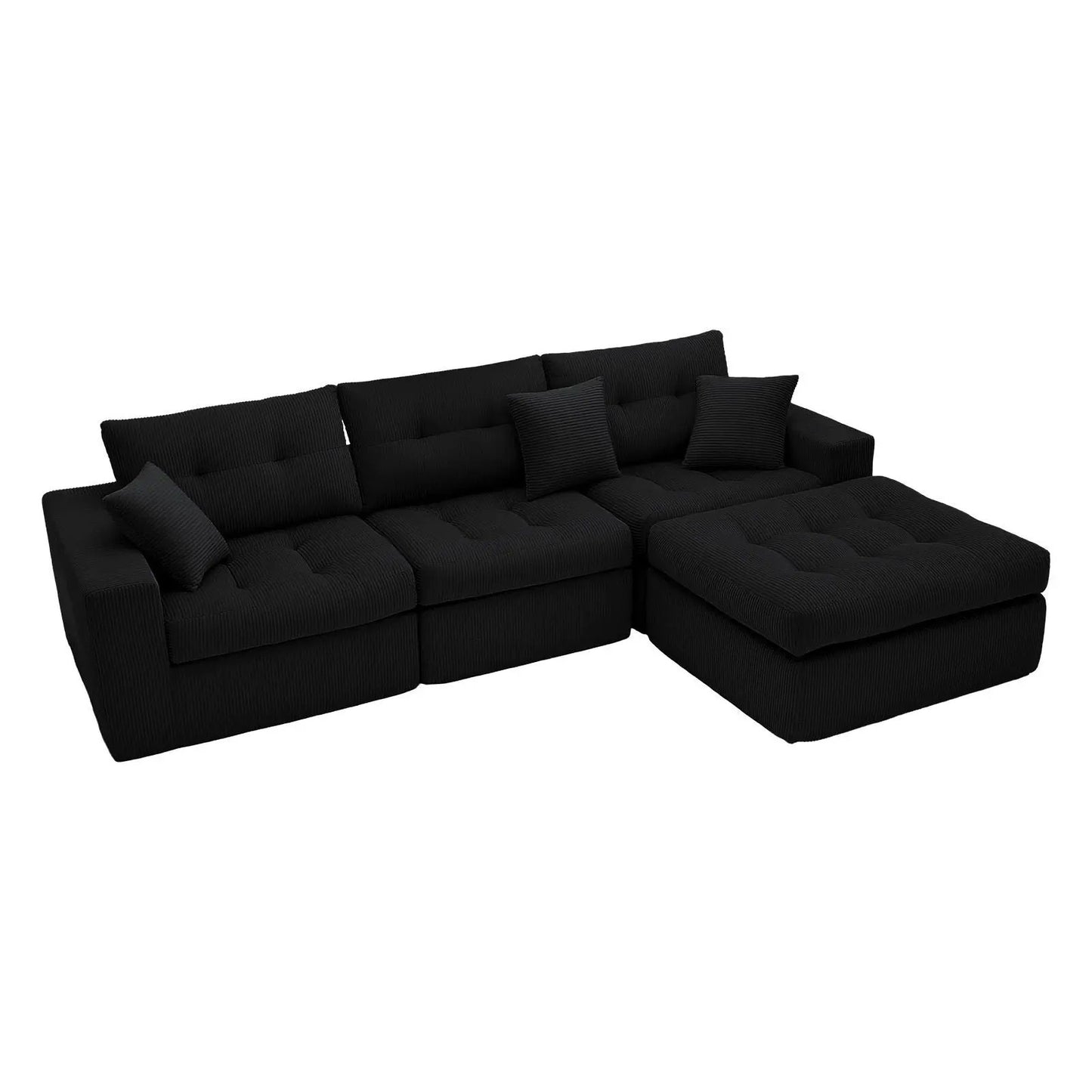 Corner Chaise L-Shaped Sectional Sofa Bed