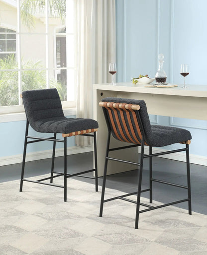 Lahni Boucle Fabric Counter Height Dining Chair