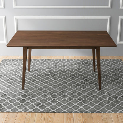 Levi modern rectangular dining table in warm walnut wood by HouseOfZazla for dining rooms on Tampa Home & Garden Store