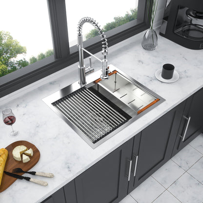 Drop In Kitchen Sink Stainless Steel Workstation