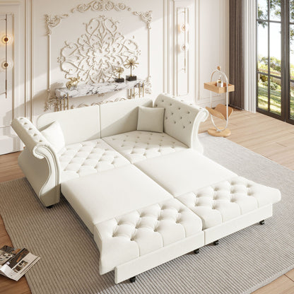 Oversized Chesterfield Sofa and a Pull Out Bed