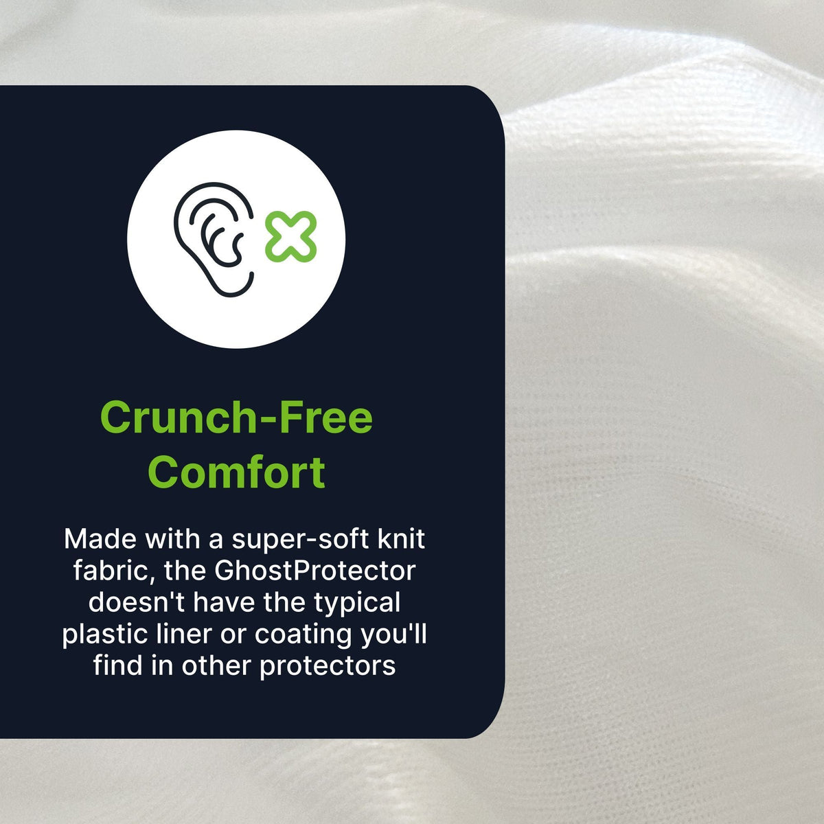Ghostprotector Waterproof Mattress Protector hero card with Crunch-Free Comfort on Tampa Home & Garden Store