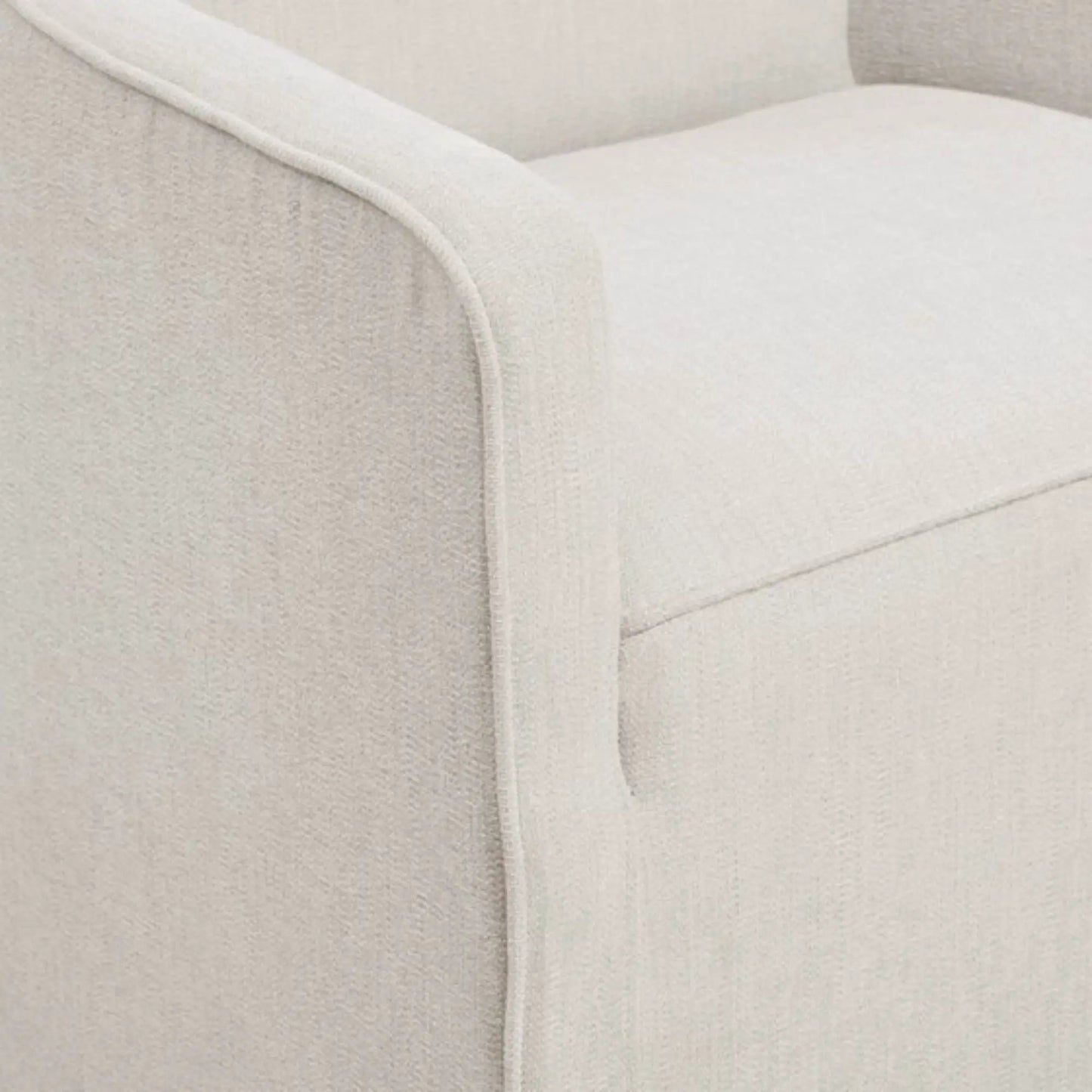 Traditional skirted dining arm chair beige upholstery with piping by Unique Piece Furniture on Tampa Home & Garden Store