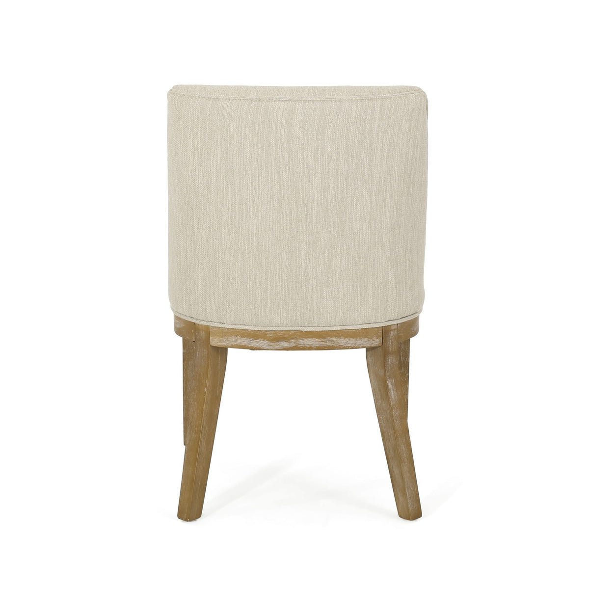 Beige fabric dining chair set with durable upholstery and wooden legs by HouseOfZazla, set of 2 on Tampa Home & Garden Store