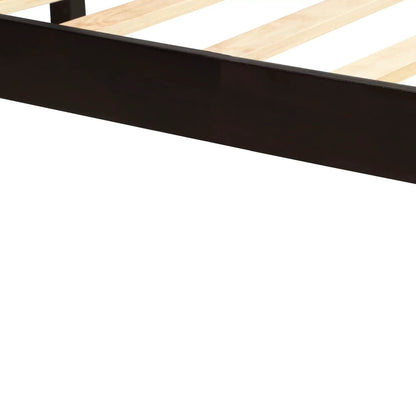 Platform Bed Frame With Headboard in Espresso