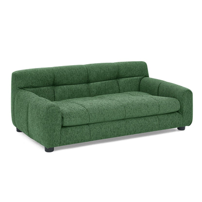 Modern pet sofa with backrest and armrests in green fabric by HouseOfZazla for dog pens on Tampa Home & Garden Store