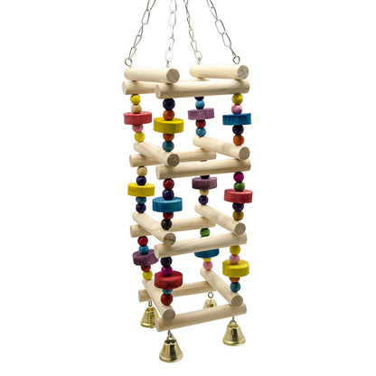 Parakeet Bird Toy Amusement Park Swing Stand by Sell My Stuff, colorful beads and bells on Tampa Home & Garden Store