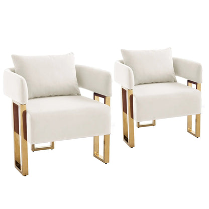 Modern Classic Teddy Fleece Chair with Metal Foot