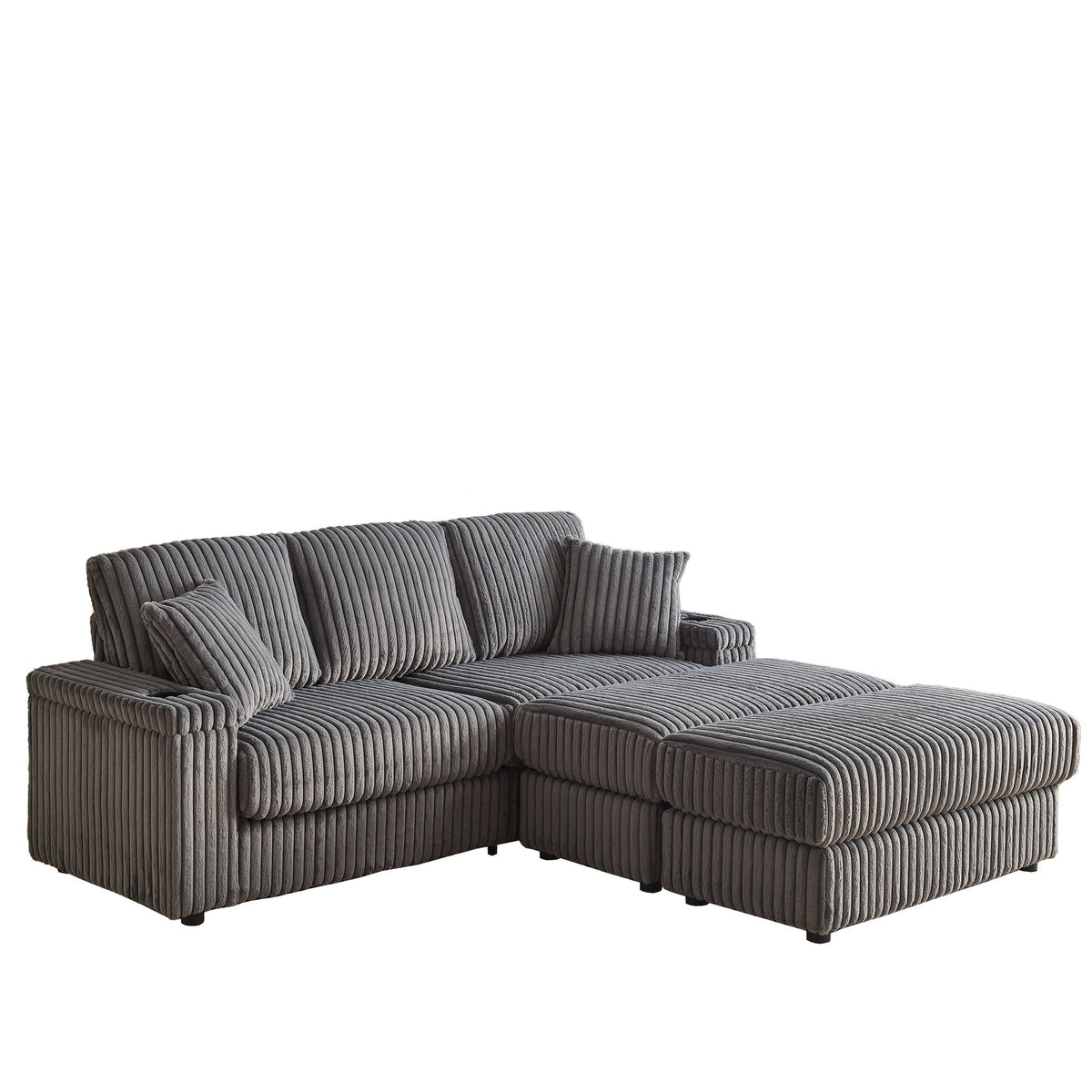 3 Seater Sofa With 2 Ottomans and Storage