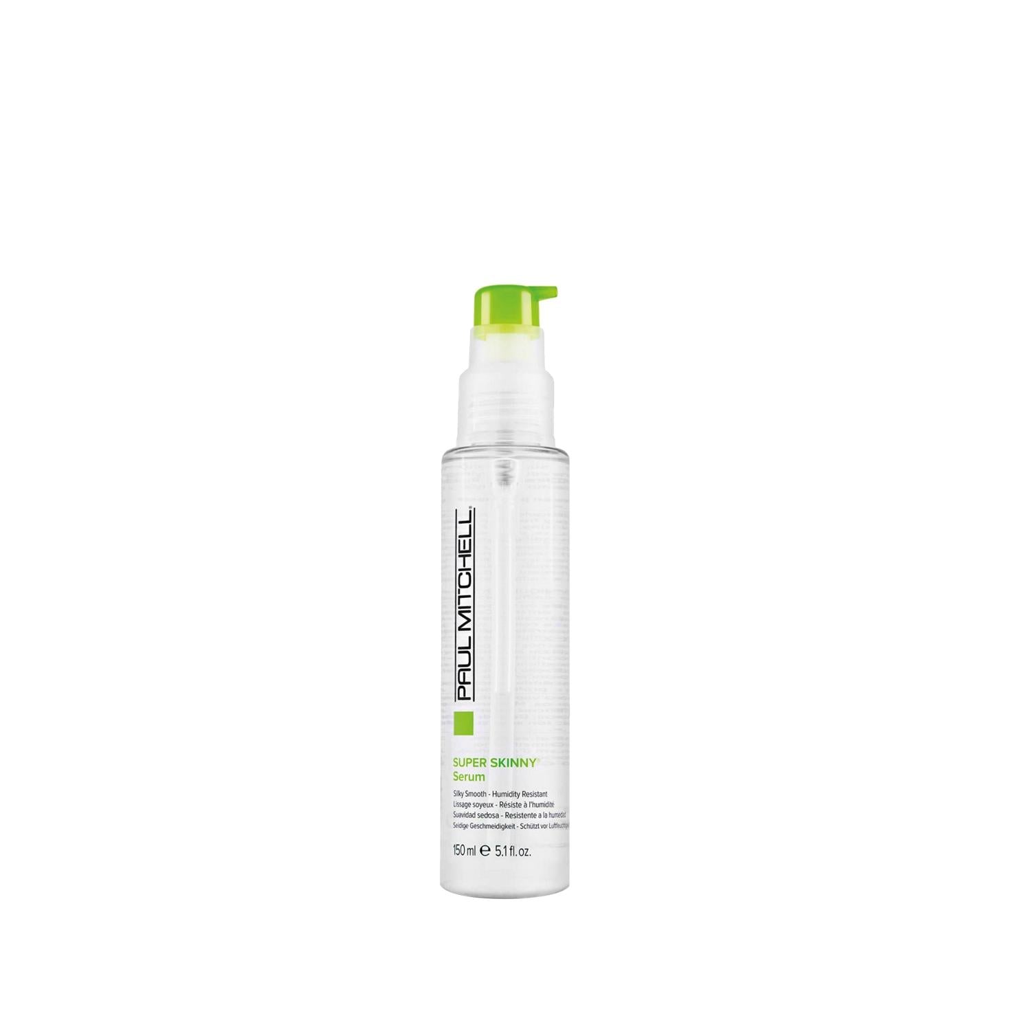 Paul Mitchell Super Skinny Hair Serum bottle with green pump, 150 ml hair oil on Tampa Home & Garden Store