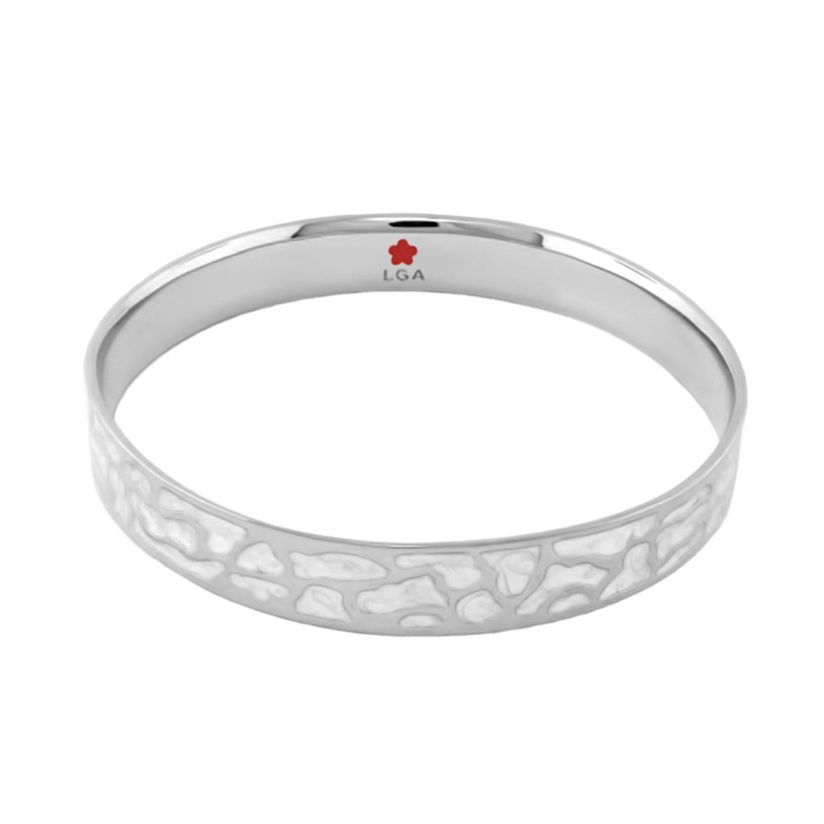 Animal Paradise Bangle - Giraffe Print bracelet in silver, by Lauren G Adams (LGA) on Tampa Home & Garden Store