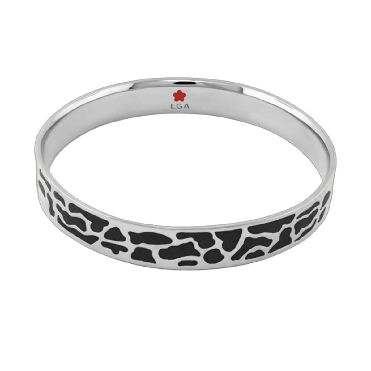 Animal Paradise Bangle giraffe print bracelet white with black spots by Lauren G Adams on Tampa Home & Garden Store