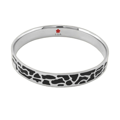 Animal Paradise Bangle giraffe print bracelet white with black spots by Lauren G Adams on Tampa Home & Garden Store