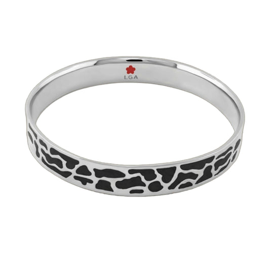 Animal Paradise Bangle giraffe print bracelet white with black spots by Lauren G Adams on Tampa Home & Garden Store
