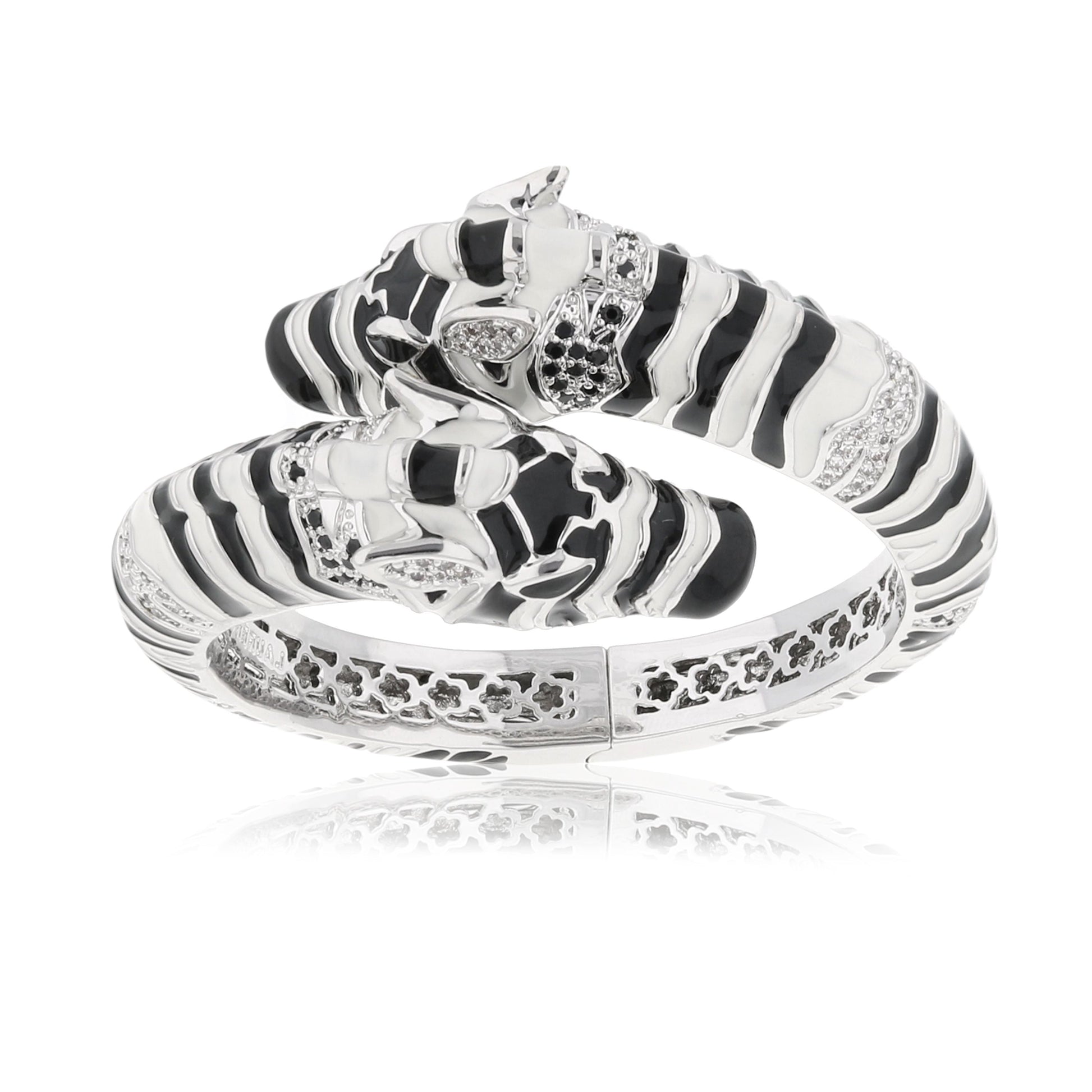 Animal Paradise Bangle Zebra bracelet by Lauren G Adams; zebra stripes with crystals on Tampa Home & Garden Store