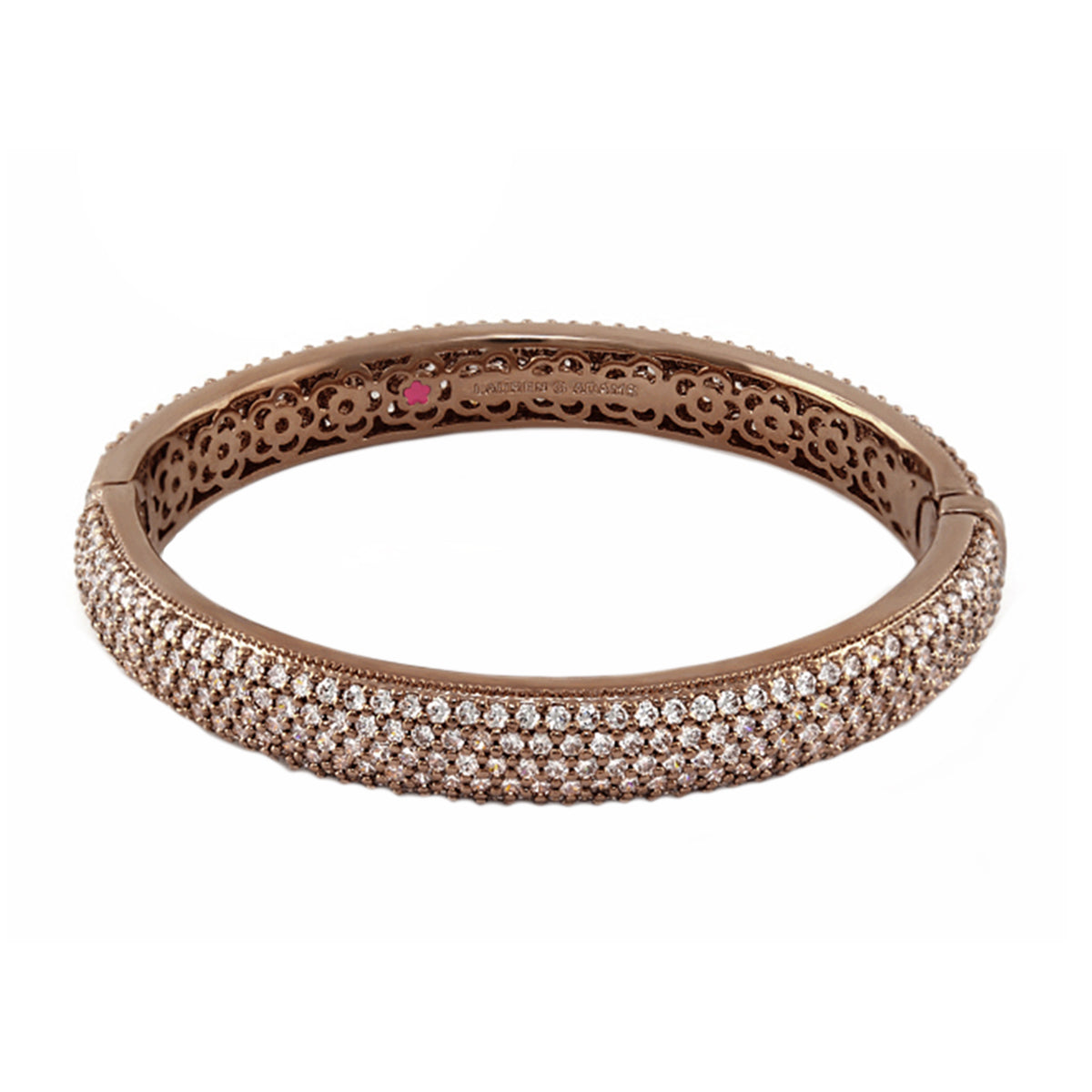 Glamour Pave Bangle eternity bracelet by Lauren G Adams in rose gold pave diamonds on Tampa Home & Garden Store