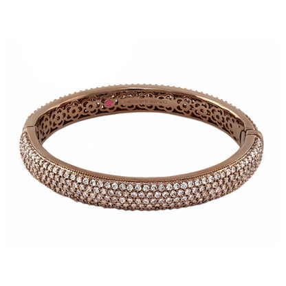 Glamour Pave Bangle eternity bracelet by Lauren G Adams in rose gold pave diamonds on Tampa Home & Garden Store