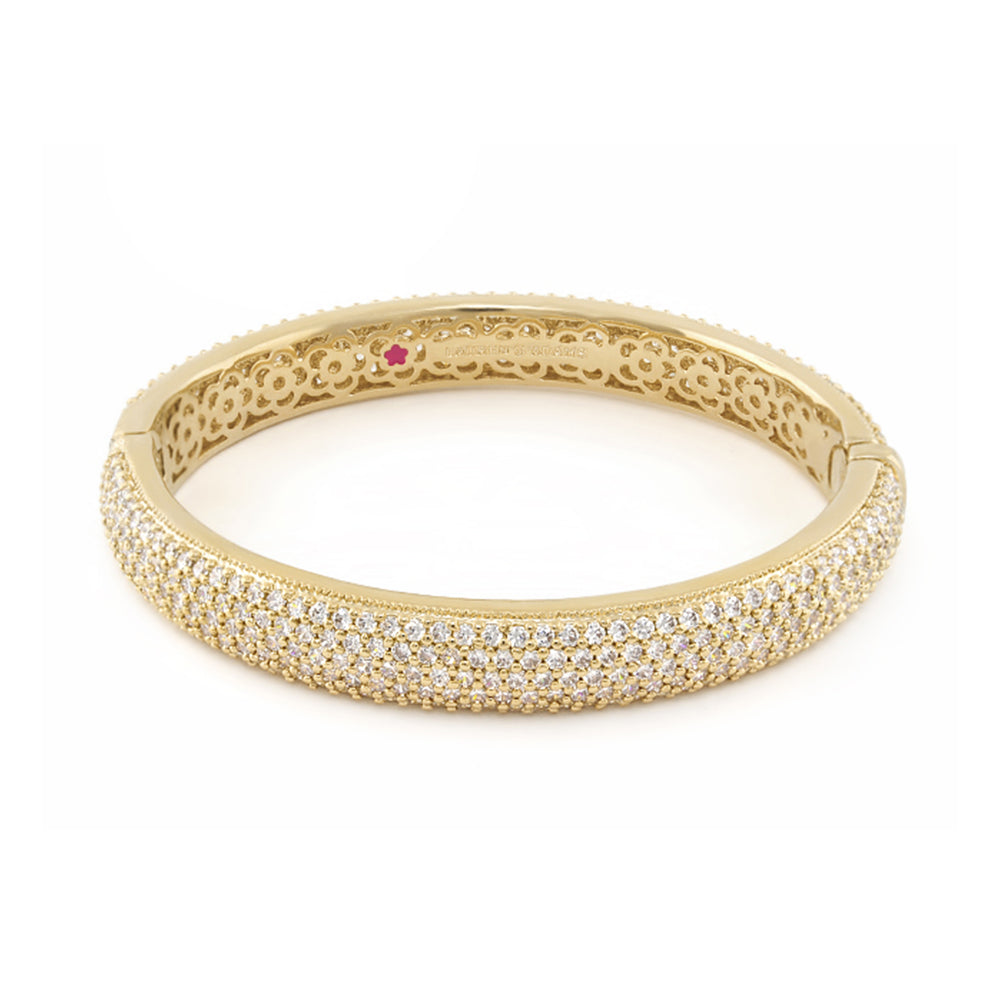 Glamour Pave Bangle eternity bracelet gold-tone with pave crystals by Lauren G Adams on Tampa Home & Garden Store
