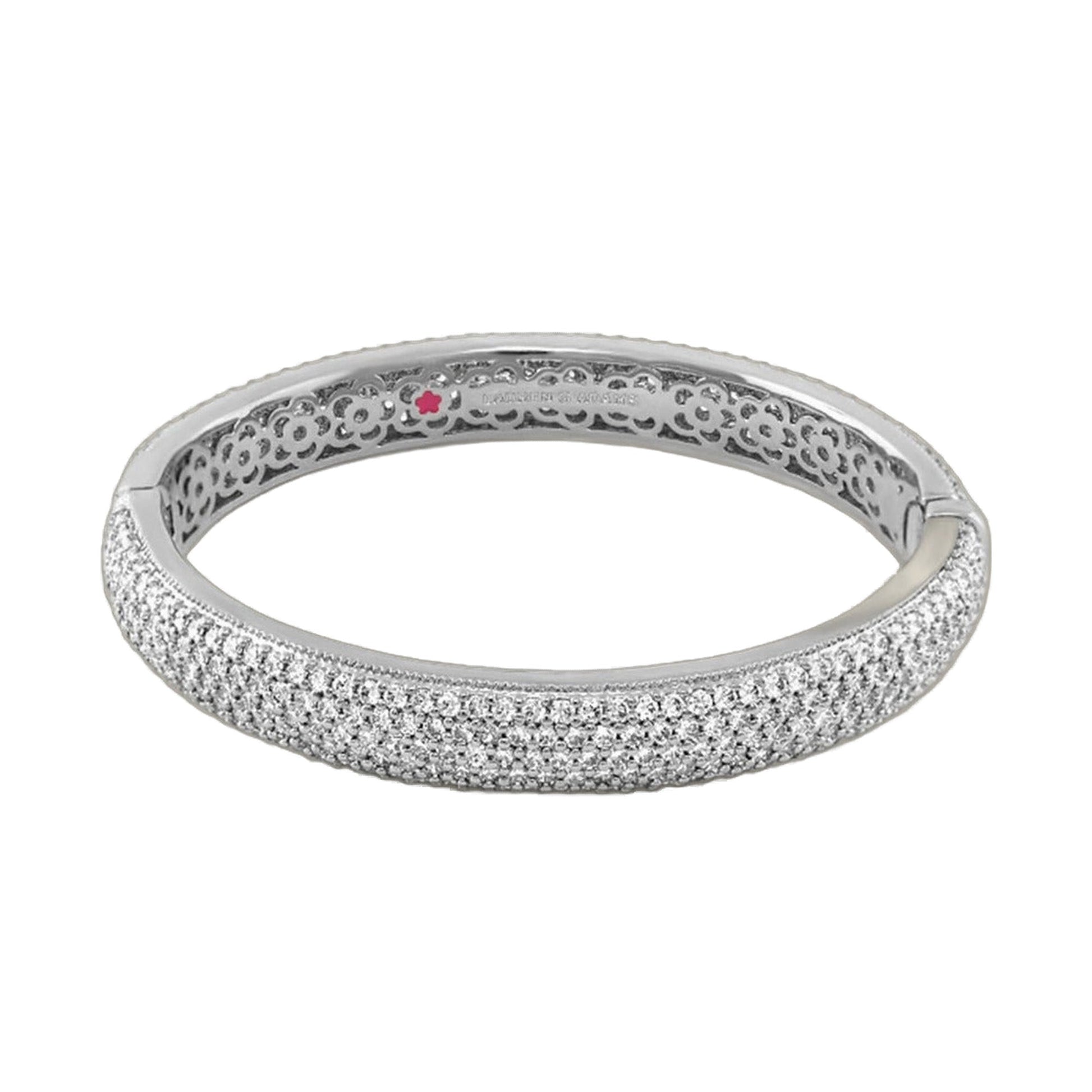 Glamour Pave Bangle, silver eternity bracelet with pavé crystals, Lauren G Adams on Tampa Home & Garden Store
