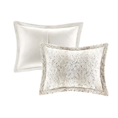 King Size Faux Fur Comforter and Pillow Set