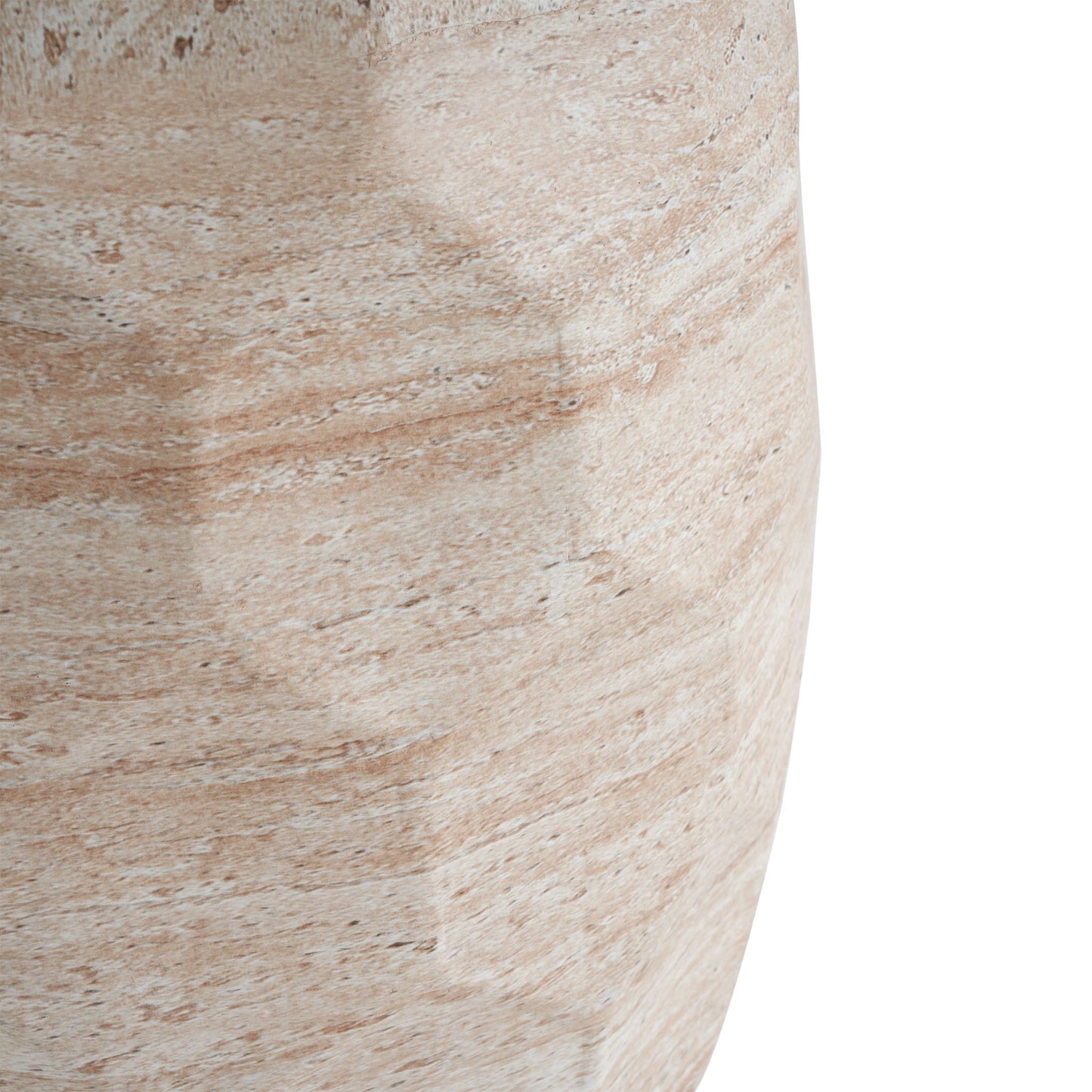 Indoor And Outdoor Beige Travertine Side Table