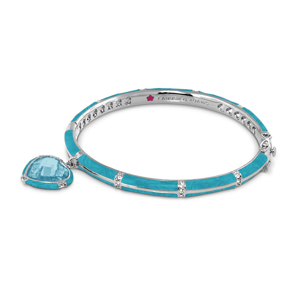 Prince Charming Heart Bangle turquoise bracelet with heart charm by Lauren G Adams on Tampa Home & Garden Store