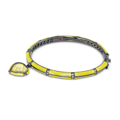 Prince Charming Heart Bangle yellow enamel bracelet with heart charm by Lauren G Adams on Tampa Home & Garden Store