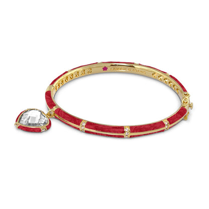 Prince Charming Heart Bangle Lauren G Adams red enamel bracelet with accents and heart charm on Tampa Home & Garden Store