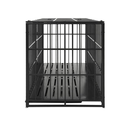 Extra Large Heavy Duty Dog Crate with Removable Pans in Black Metal by HouseOfZazla on Tampa Home & Garden Store