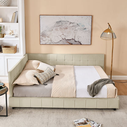 Mid-Century Upholstered Bed Frame and Backrest