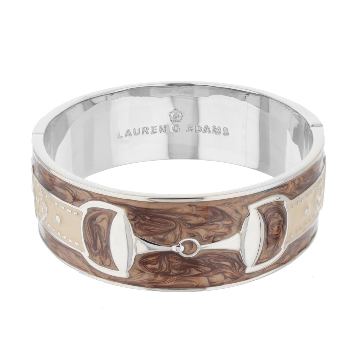 Equestrian Bangle Grey Snaffle bracelet in silver-tone metal by Lauren G Adams on Tampa Home & Garden Store
