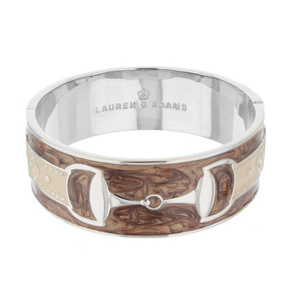 Equestrian Bangle Grey Snaffle bracelet in silver-tone metal by Lauren G Adams on Tampa Home & Garden Store