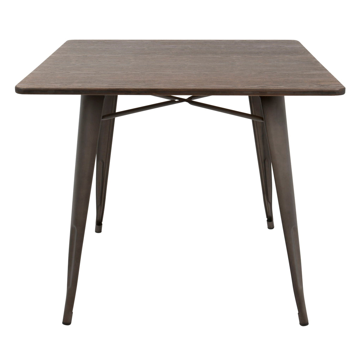 Espresso farmhouse dining table 36in square with metal legs, HouseOfZazla on Tampa Home & Garden Store