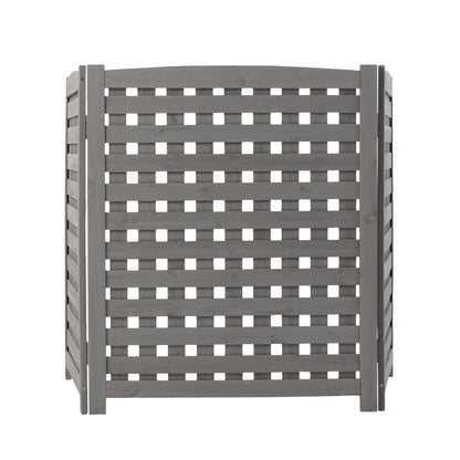 Three Wooden Fences and Outdoor AC Privacy