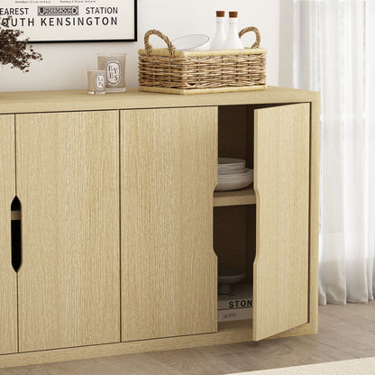 Rivington Sideboard natural oak with woven basket top, soft-close doors HouseOfZazla on Tampa Home & Garden Store