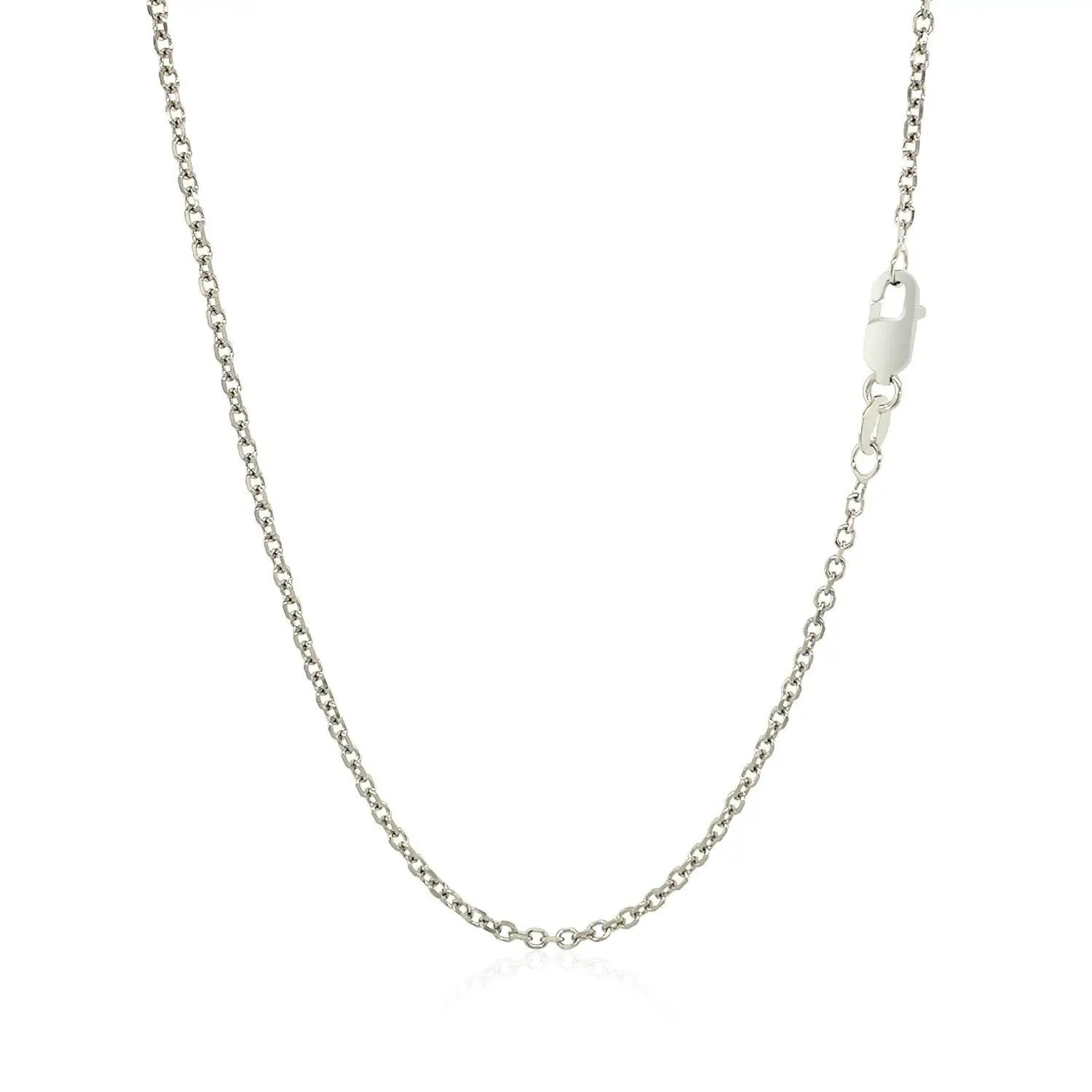 18k white gold diamond-cut cable link chain necklace 1.40 mm with lobster clasp Bids.com on Tampa Home & Garden Store
