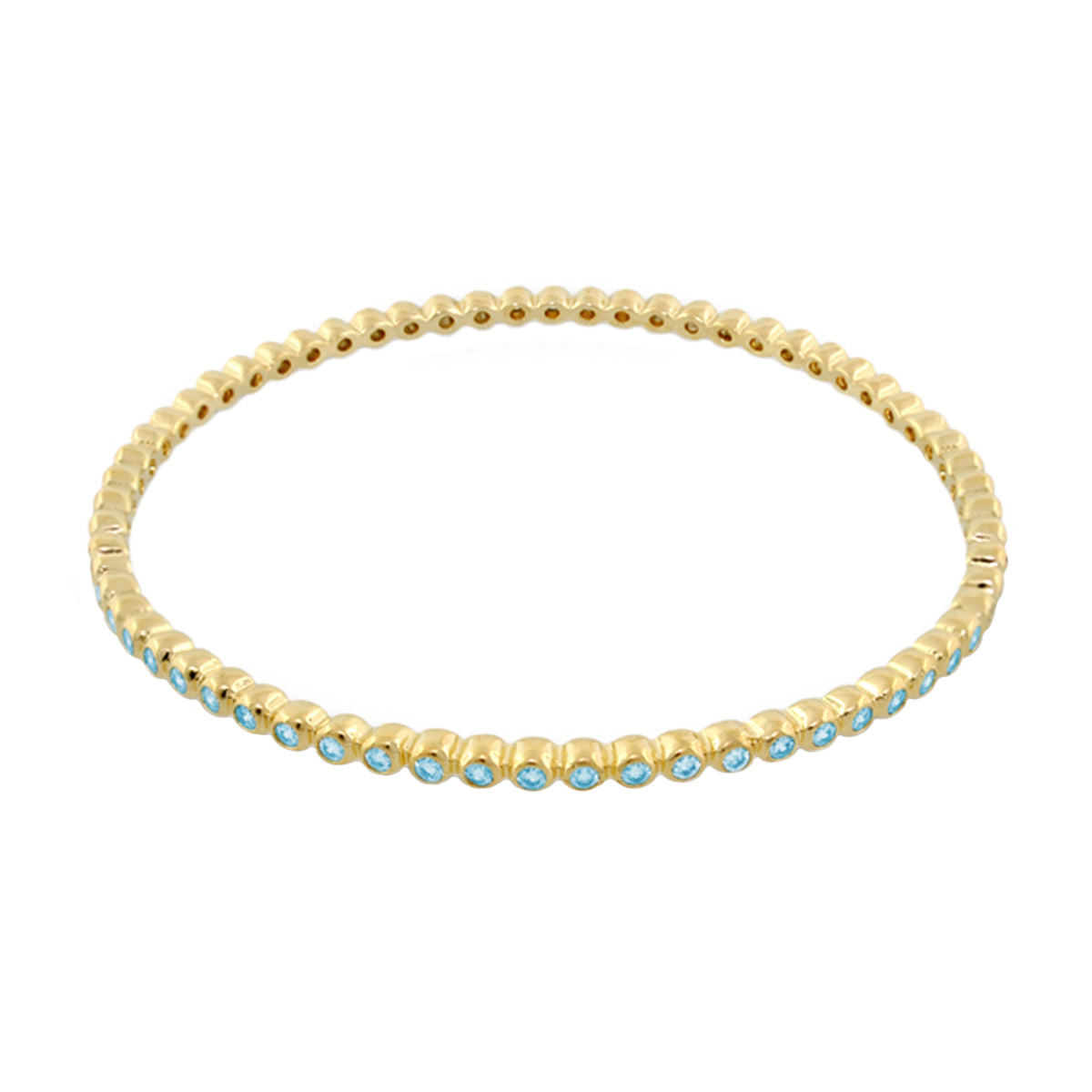 Glamour Pave Stackable Bangle gold-tone bracelet with blue pavé stones by Lauren G Adams on Tampa Home & Garden Store