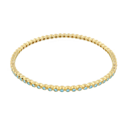 Glamour Pave Stackable Bangle gold-tone bracelet with blue pavé stones by Lauren G Adams on Tampa Home & Garden Store