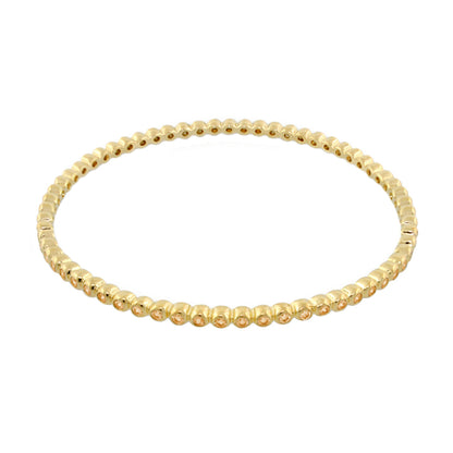 Glamour Pave Stackable Bangle gold tone beaded slip-on bracelet Lauren G Adams on Tampa Home & Garden Store