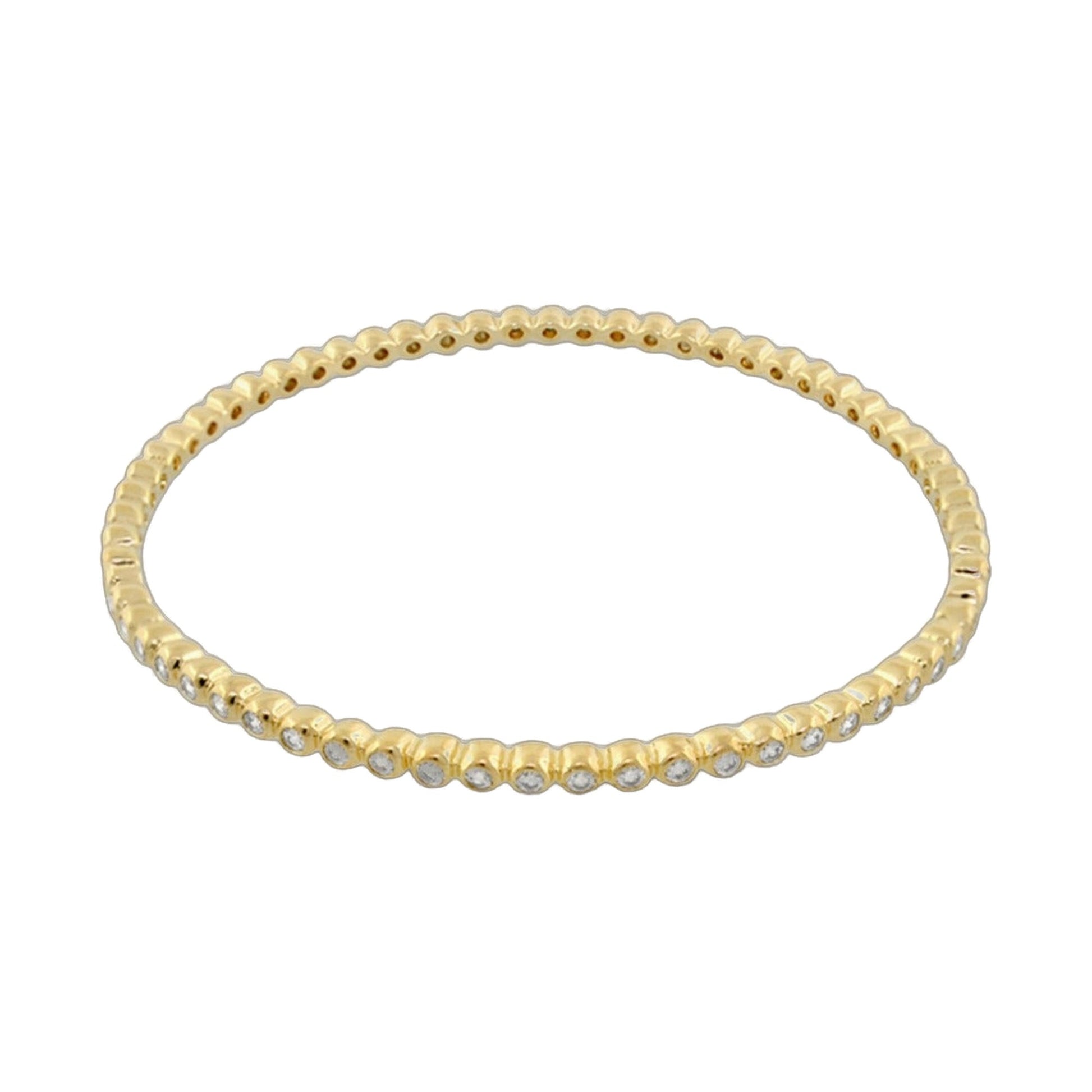 Glamour Pave Stackable Bangle gold bracelet with pavé crystals by Lauren G Adams slip-on on Tampa Home & Garden Store