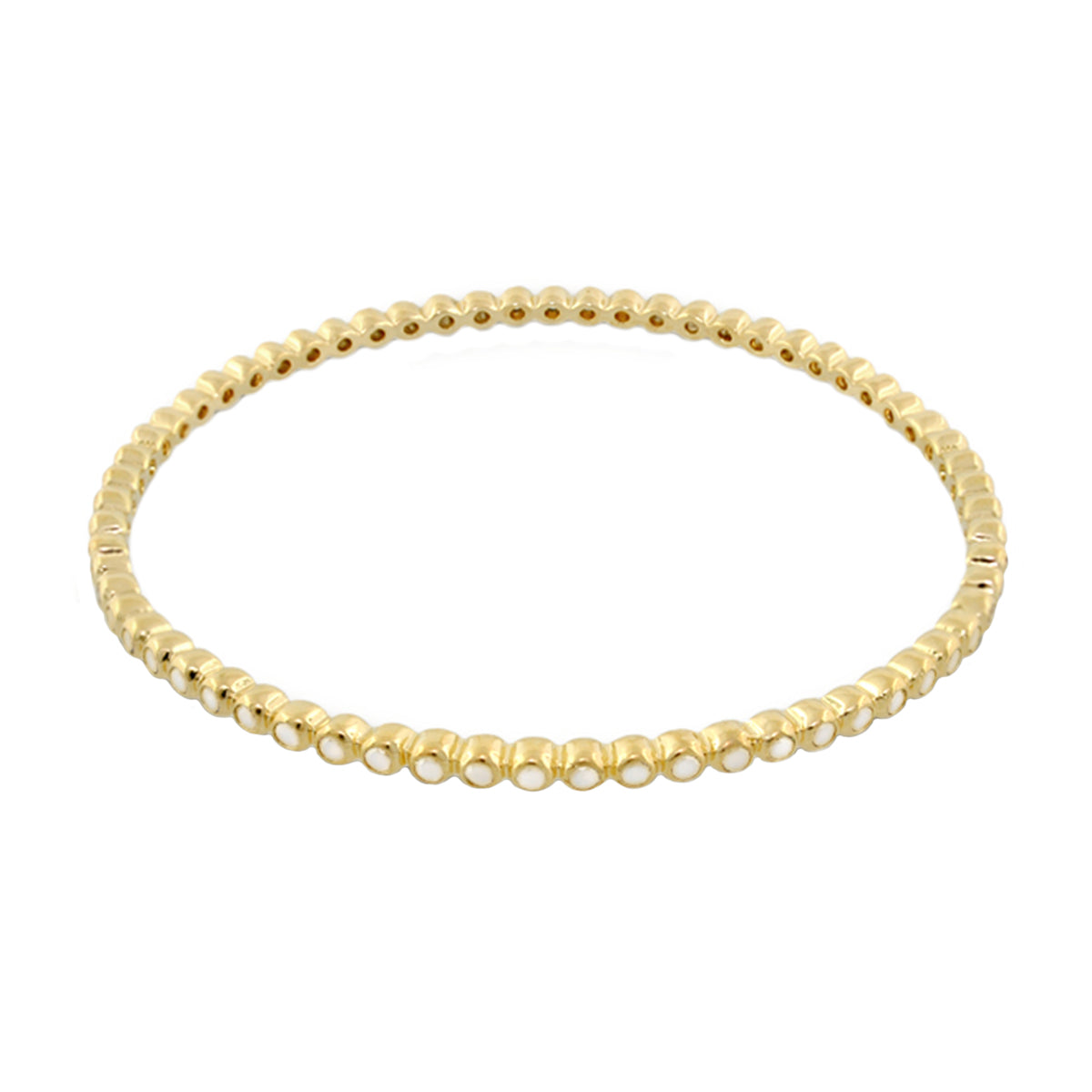Glamour Pave Stackable Bangle gold-tone beaded bracelet slip-on style on Tampa Home & Garden Store