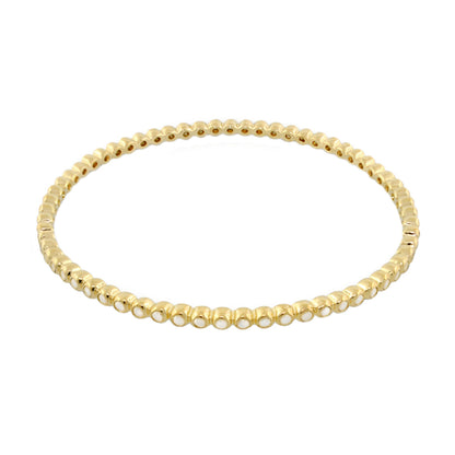 Glamour Pave Stackable Bangle gold-tone beaded bracelet slip-on style on Tampa Home & Garden Store