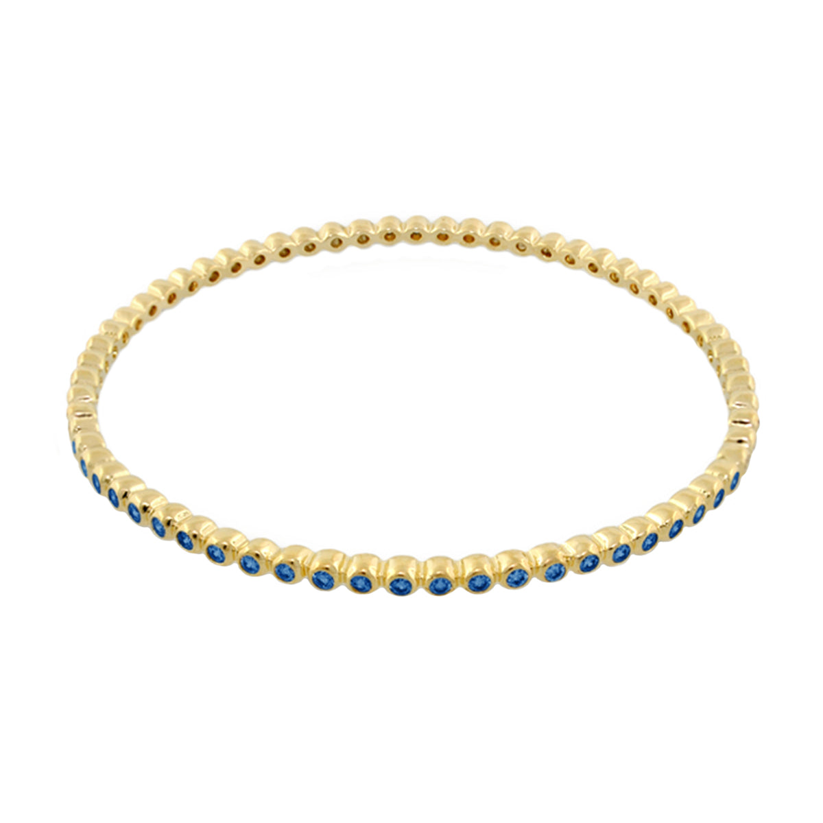 Glamour Pave Stackable Bangle gold-tone bracelet with blue pavé stones by Lauren G Adams on Tampa Home & Garden Store
