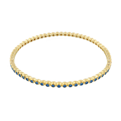 Glamour Pave Stackable Bangle gold-tone bracelet with blue pavé stones by Lauren G Adams on Tampa Home & Garden Store