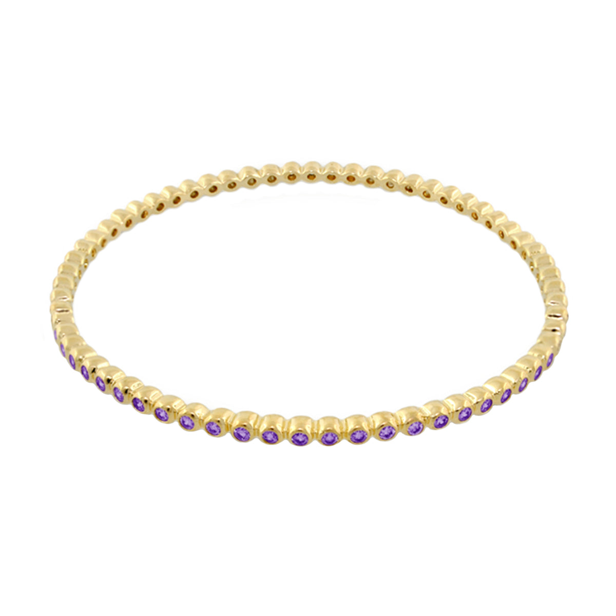 Glamour Pave Stackable Bangle gold-tone bracelet with purple pavé stones by Lauren G Adams on Tampa Home & Garden Store