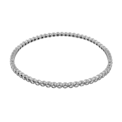 Glamour Pave Stackable Bangle slip-on bracelet silver with pave stones Lauren G Adams on Tampa Home & Garden Store