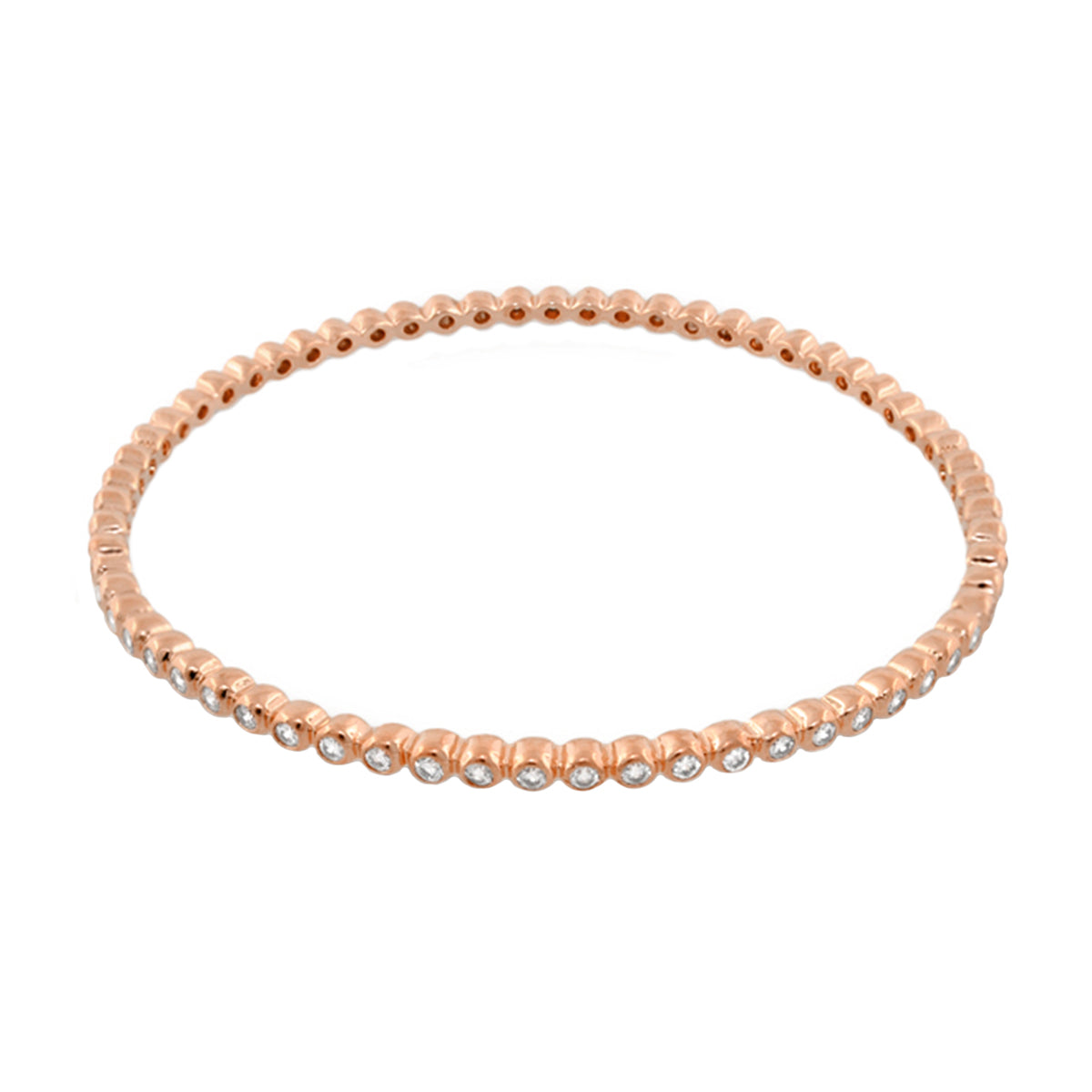 Glamour pave stackable bangle slip-on rose gold tone with pavé crystals, Lauren G Adams on Tampa Home & Garden Store